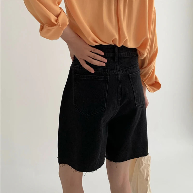 Jean Shorts Women Summer Casual Loose Bike Shorts Korean Style Denim Shorts Streetwear Short Pants Women Jeans Shorts