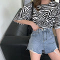 Short Jean Pants Woman Ripped With Belt High Waist Denim Shorts For Women New In Offer Aesthetic Hot Elasticty Design Low Price