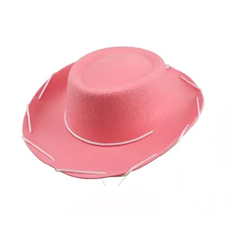 1PC Children's Cowboy Hat Halloween Carnival Party COSPLAY Stereotypes Hat Men's Large Brim Decorative Bowler Hat