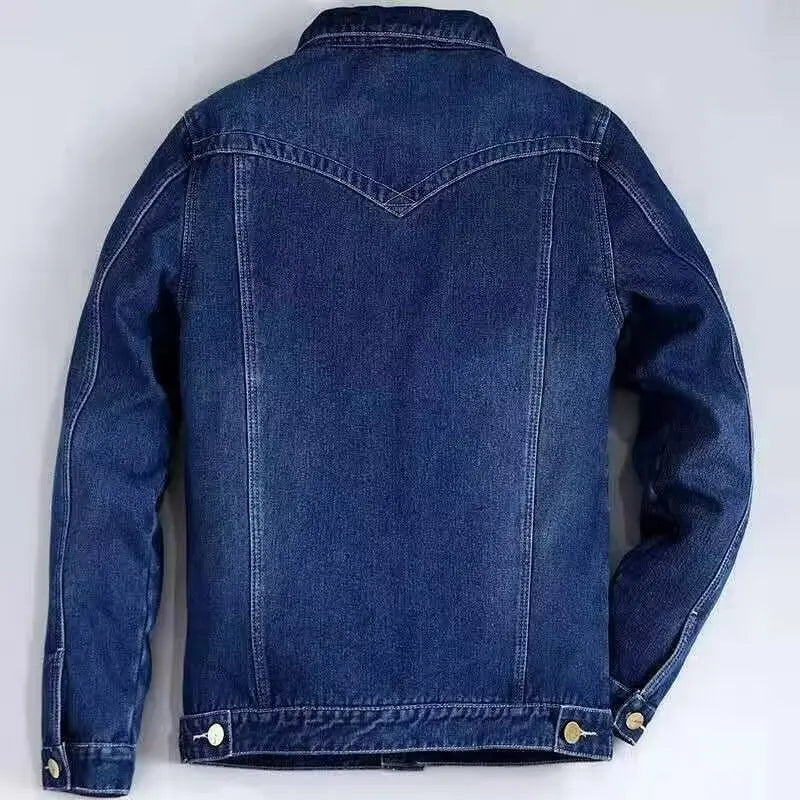 Men's Fleece Lined Denim Jacket Denim Jacket with Button Closure and Chest Pockets Warm Casual Jean Jacket for Winter Outdoor