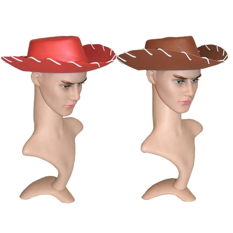 1PC Children's Cowboy Hat Halloween Carnival Party COSPLAY Stereotypes Hat Men's Large Brim Decorative Bowler Hat