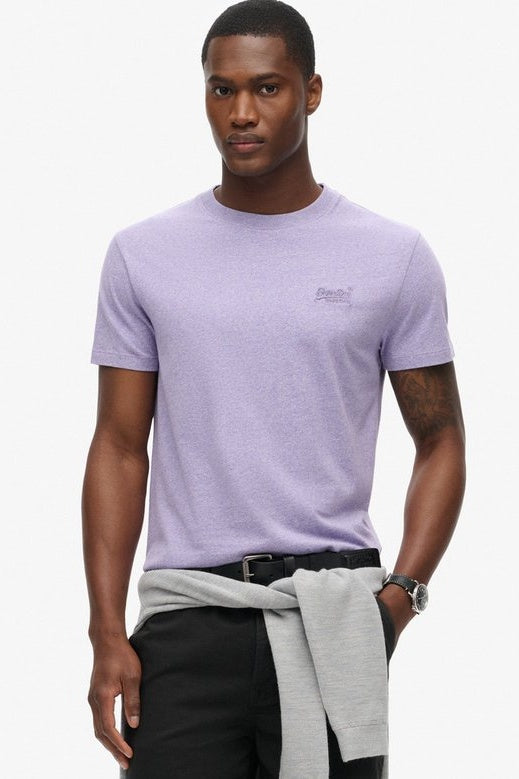 Superdry Organic Cotton Essential Small Logo T-Shirt Iris Purple Marl