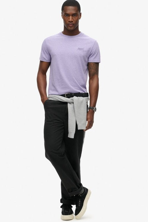 Superdry Organic Cotton Essential Small Logo T-Shirt Iris Purple Marl