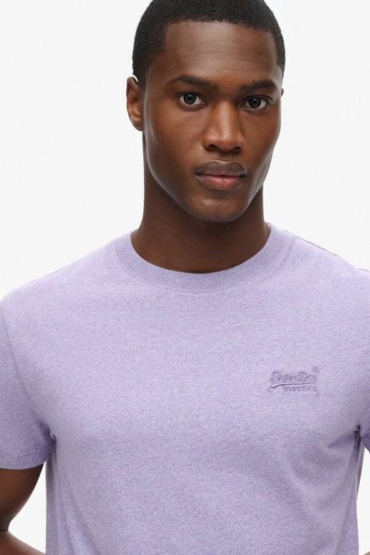 Superdry Organic Cotton Essential Small Logo T-Shirt Iris Purple Marl