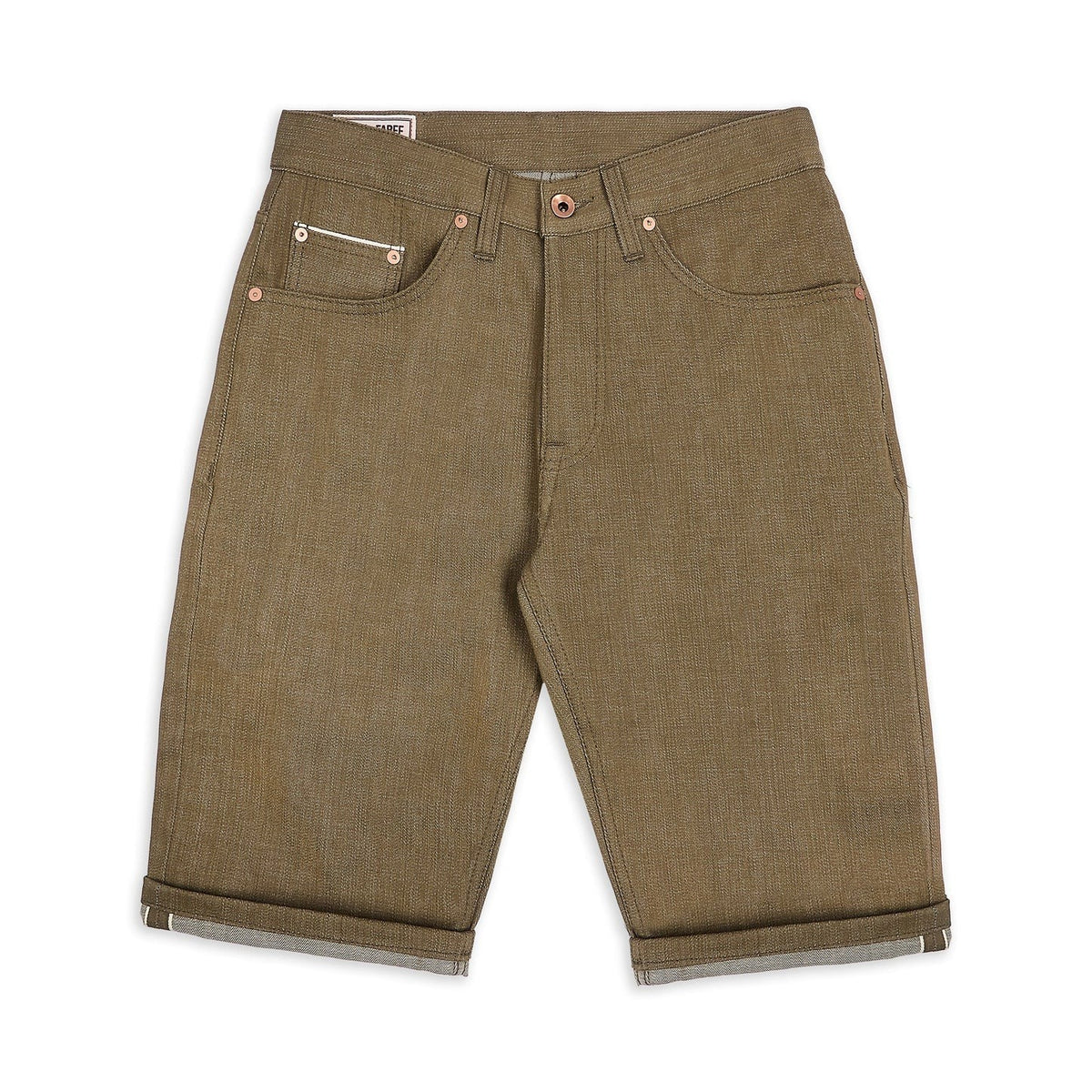 FD Denim shorts 10.5oz Japanese Green selvedge