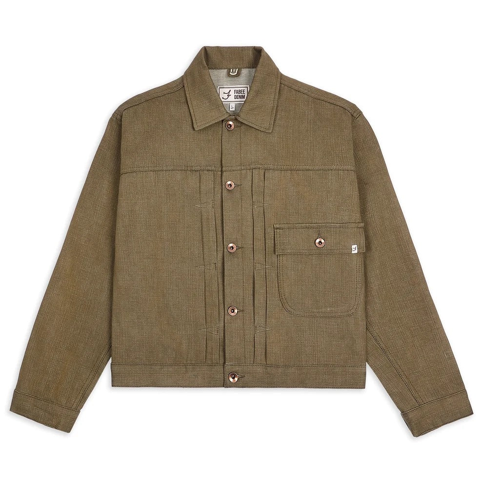 FD Type l Denim Jacket. 10.5oz Green selvedge denim.